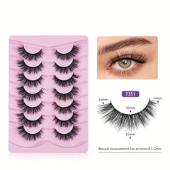 7 Pairs 3D Faux Mink Hair False Eyelashes Wispy Fluffy Extension