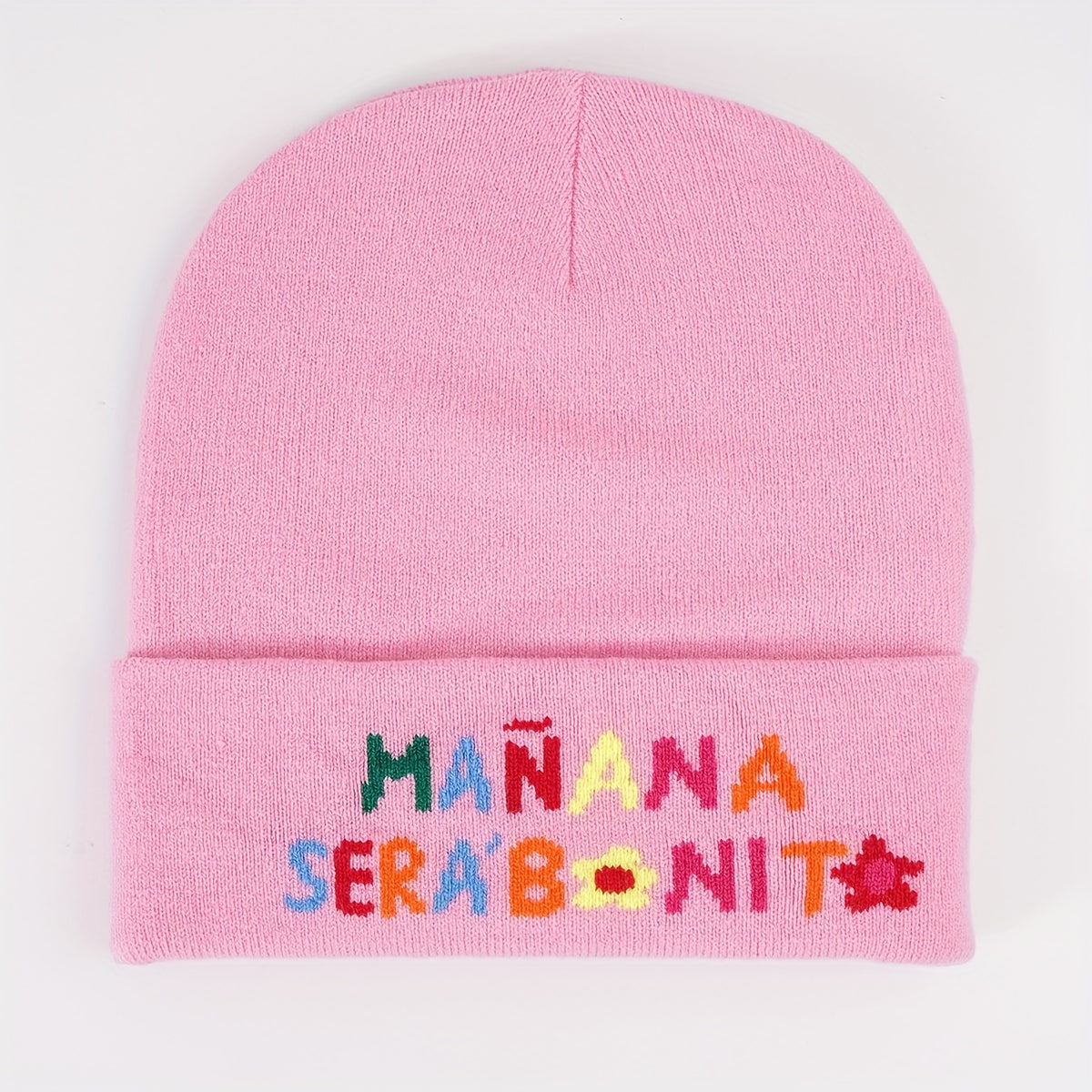 Colorful MANANA Jacquard Beanie Unisex Y2K Knit Hat
