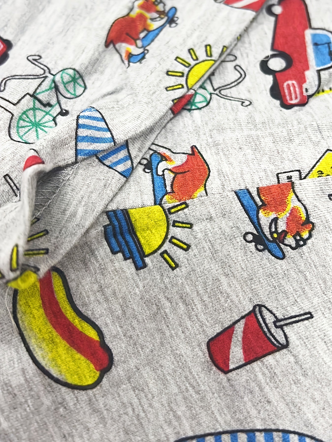Cartoon Car Boys Quick Dry Summer Outdoor Shorts