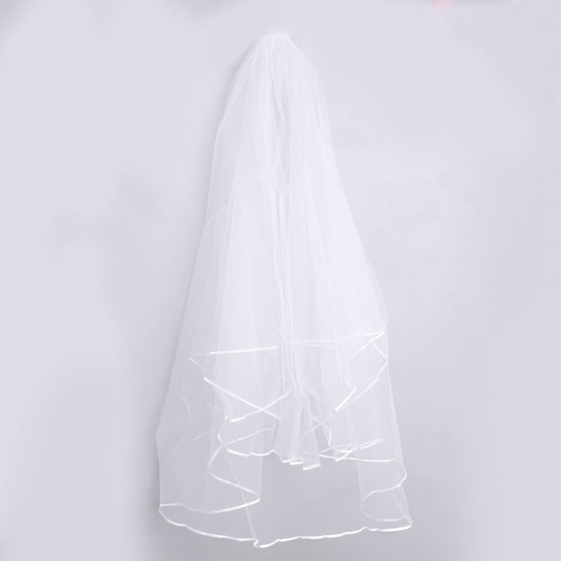 Vintage Ribbon Veil With Comb Wedding Hair Accessories