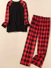 Butterfly Print Tee & Plaid Pants Lounge Set