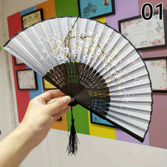 1pc Folding Fan Bamboo Chinese Style Small Fan Folding Fan Gift Fan Summer Fan