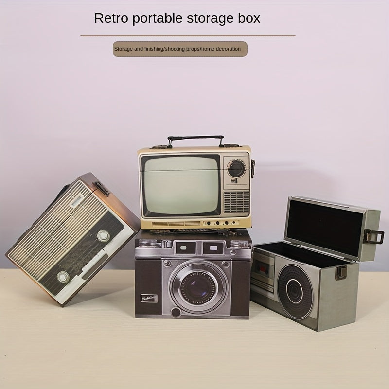 Retro Wooden Box Small Rectangular Storage Jewelry Gift Decor