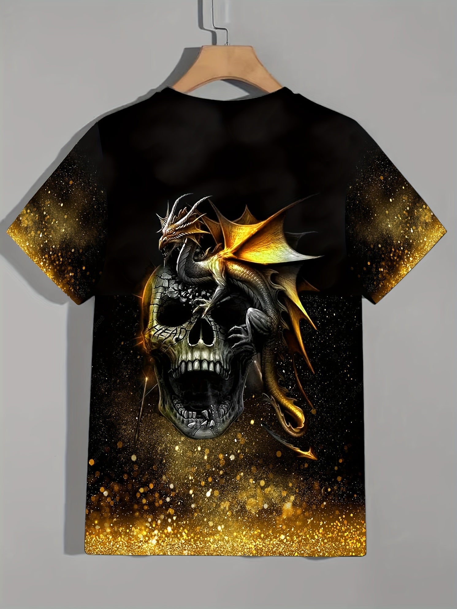 Skull 3d Print Men's Graphic T shirt