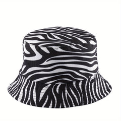 Sunflower Print Reversible Bucket Hat Lightweight Fisherman Cap