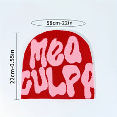 Woolen Knitted Hat Letter Jacquard Hat For Men And Women