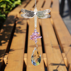 Dragonfly Crystal Pendant Colorful Hanging Ornament