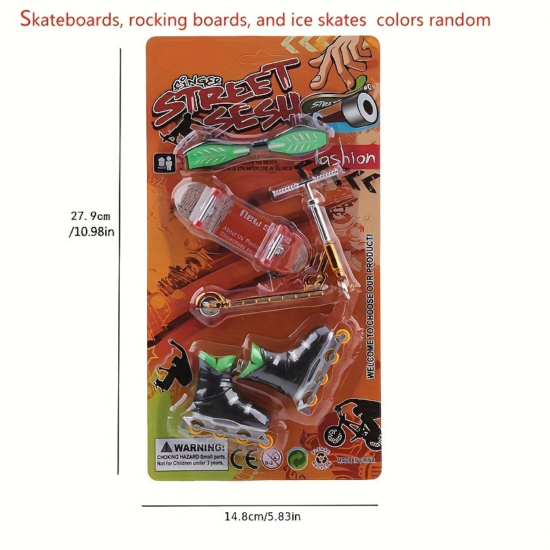 Mini Finger Scooter Roller Skating Shoe Set Tool Assembly