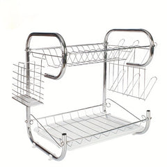 Kitchen Dish Storage Rack with Cup Holder and Chopstick Tube