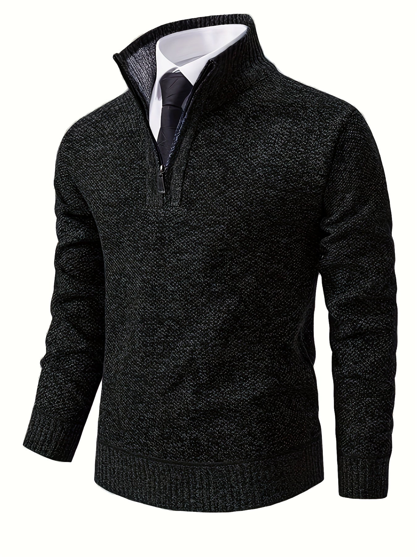 Men's High Neck Fleece Pullover Sweater