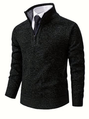 Men's High Neck Fleece Pullover Sweater