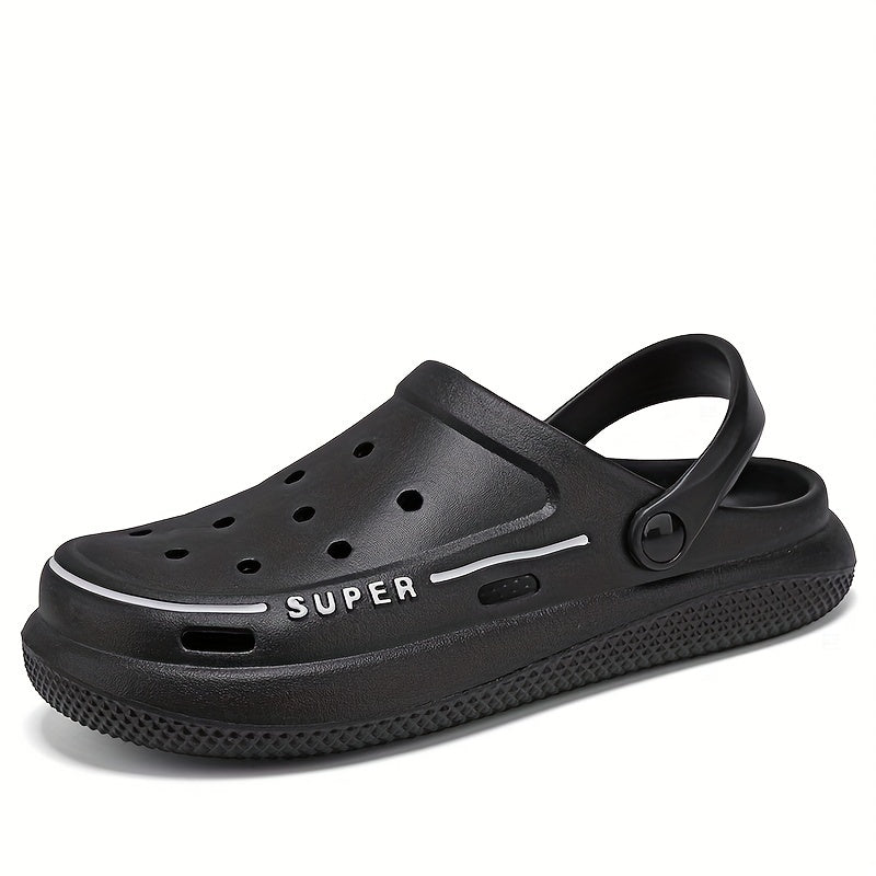 Men's Lightweight Garden Clogs Comfortable Hollow Sandals Outdoor Beach Shoes