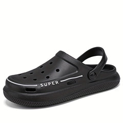 Men's Lightweight Garden Clogs Comfortable Hollow Sandals Outdoor Beach Shoes
