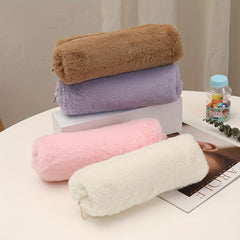 Plush Long Strip Pencil Case Large Capacity Soft Bag Stationery Storage Box