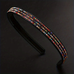 3pcs Rhinestone Headbands Toothed Non Slip Head Wear Hair Accessories