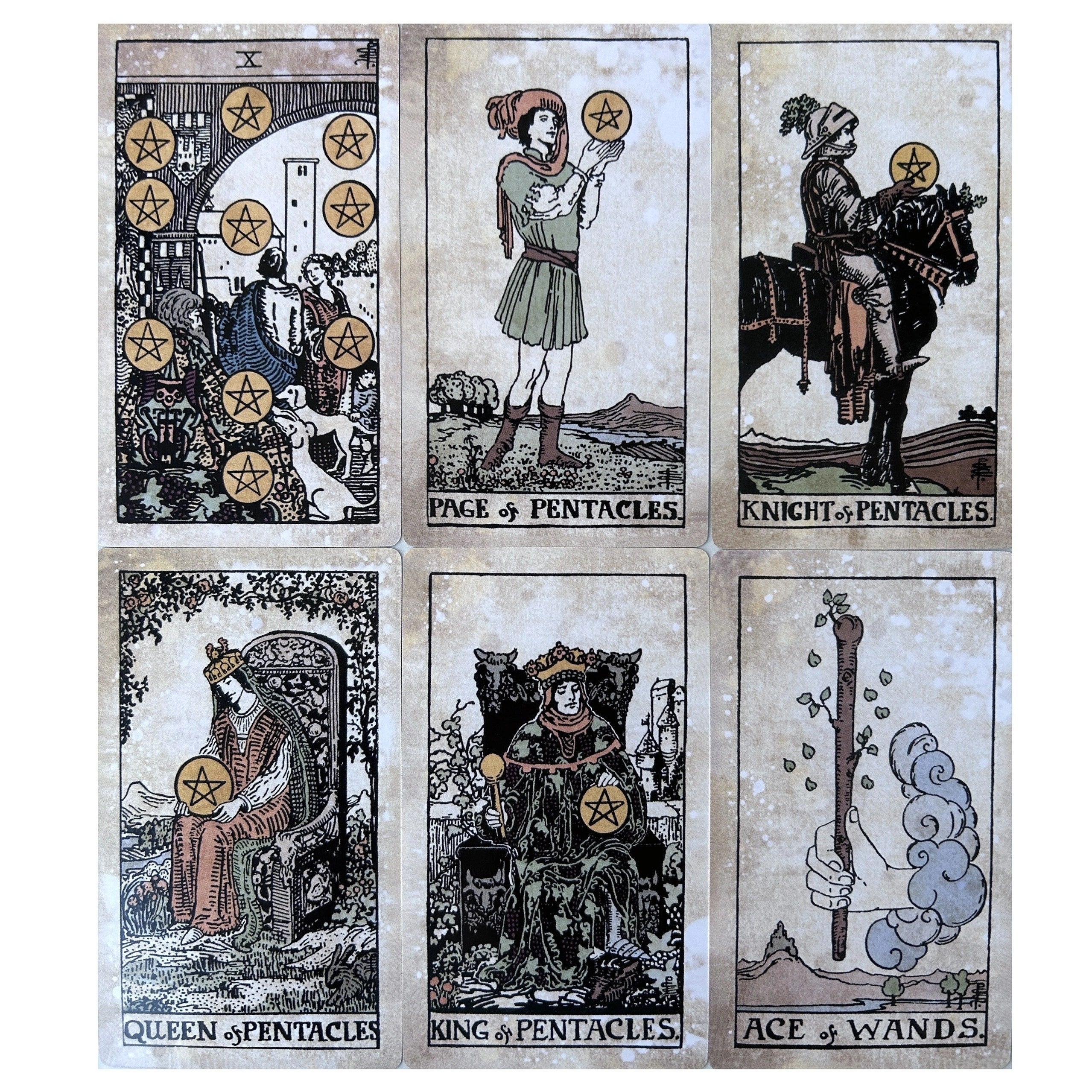 Retro Waite Tarot Deck 78 Cards Study Guide