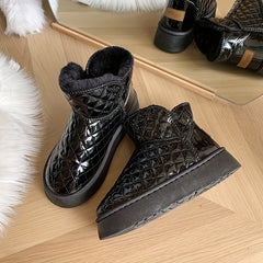 Women's Non-slip Snow Boots Thickened Medium Top Comfortable Winter Warm Shoes
