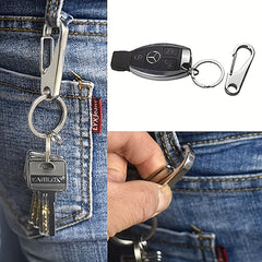 Stainless Steel Carabiner Clip Keychain D Ring for Keys