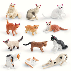 Realistic Cat Animal Model Figurine