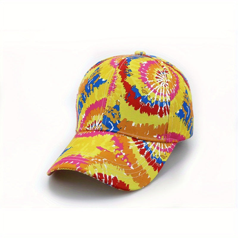 Unisex Tie Dye Sunshade Adjustable Baseball Cap