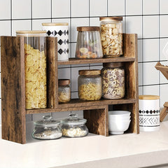 Wooden Desktop Bookshelf Organizer Counter Office Storage Rack Bookcase