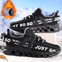 Men's Lightweight Winter Sneakers with Fuzzy Lining