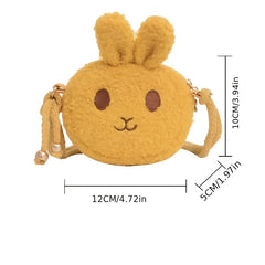 Plush Bunny Handbag Crossbody Bag Mini Coin Purse for Girls Kids