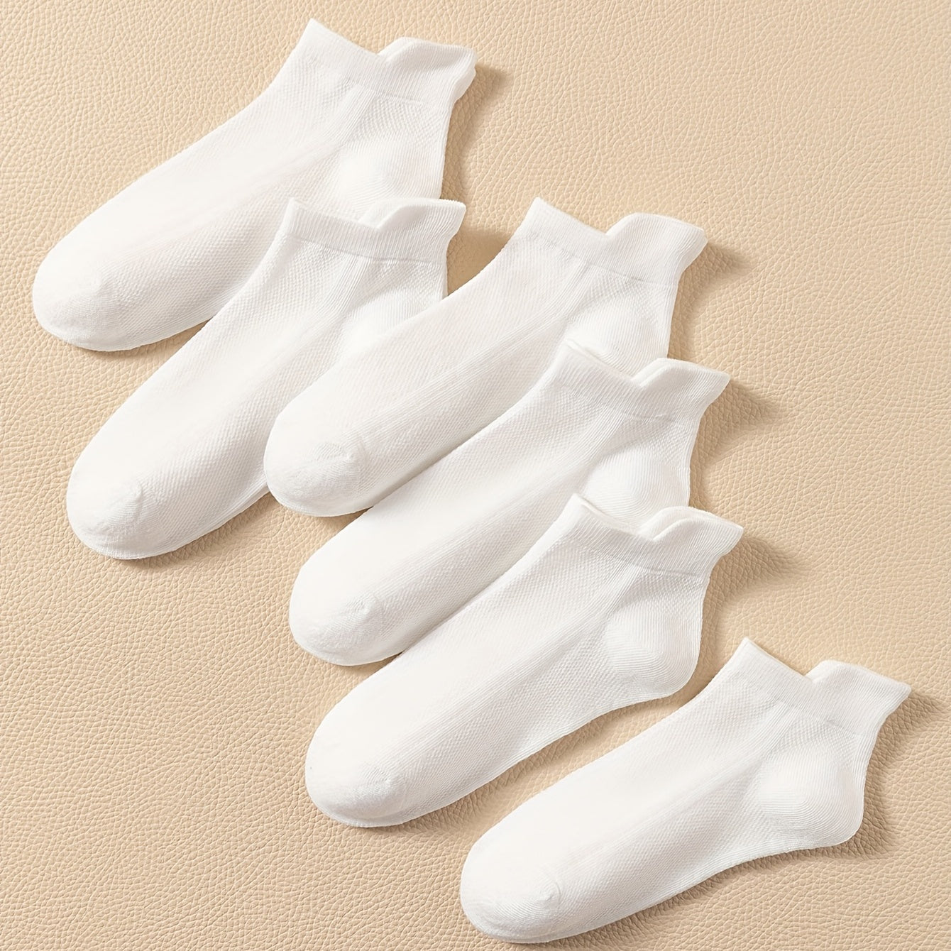 6 Pairs Women's Essential Low Cut Ankle Socks Soft Lightweight Stockings