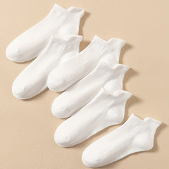 6 Pairs Women's Essential Low Cut Ankle Socks Soft Lightweight Stockings