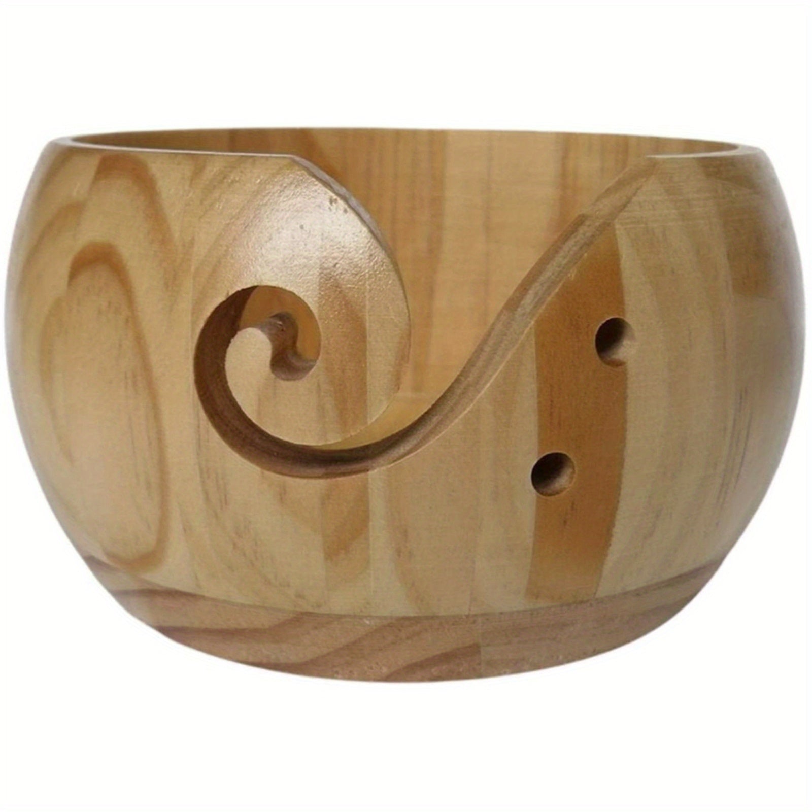 Wooden Yarn Storage Bowl Knitting Organizer Crochet Kit Mother's Gift