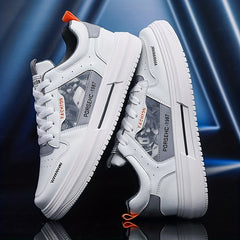 Men's Alphabet Detail Skate Shoes Wear resistant Non Slip Casual Shoes