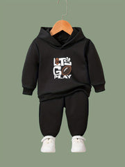 Rugby Pattern Long Sleeve Hooded Sweatshirt for Girls
