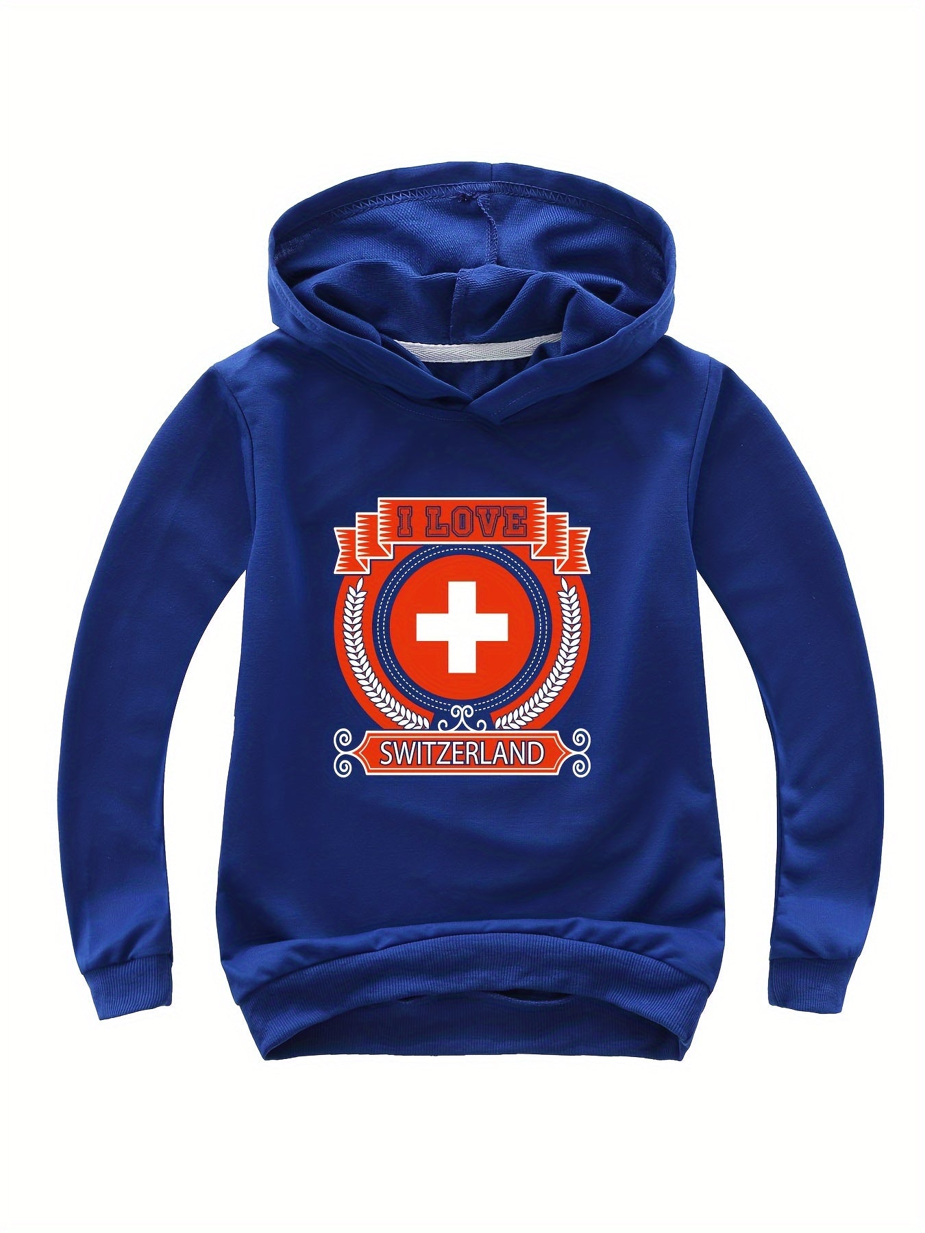 Cotton I LOVE SWITZERLAND Print Hoodies Girls Comfy Hooded Sweatshirt