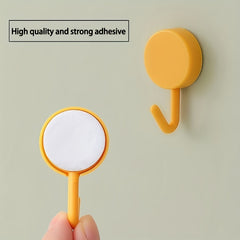 12pcs Adhesive Hooks Waterproof Wall Hangers for Office Bathroom