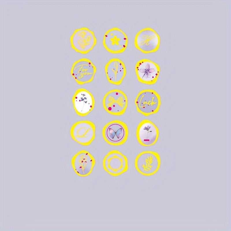 Mr Paper Epoxy Adhesive Stamp Sticker Glass Starlight Fresh And Hot Stamping