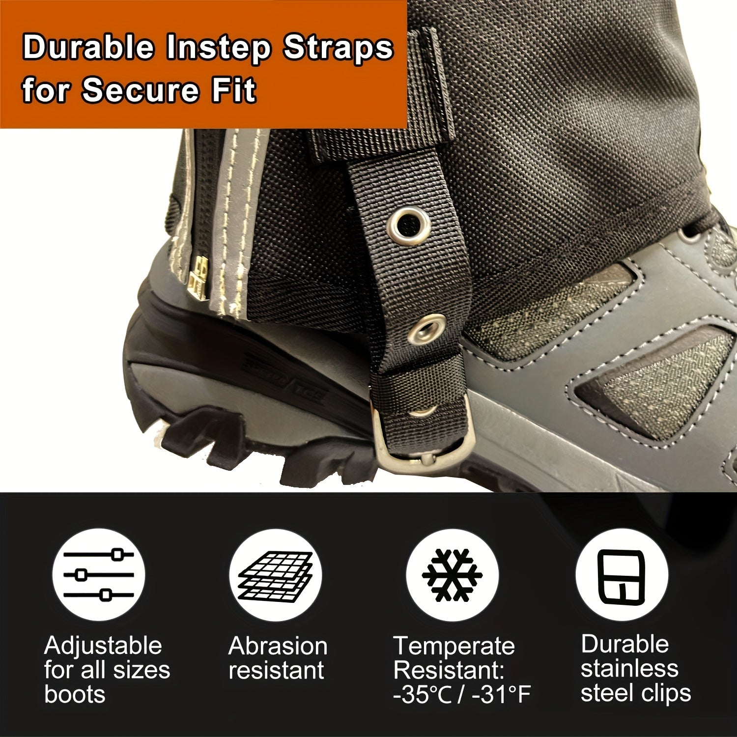 Waterproof Snow Gaiters for Hiking Climbing Snowshoeing