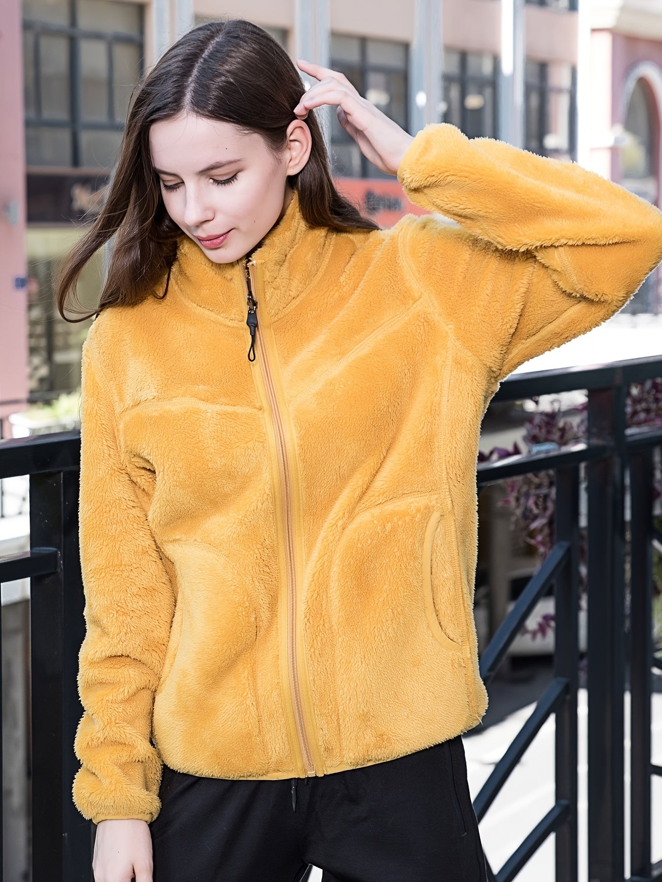 Double Sided Fleece Anti-Static Warm Jacket Women's Sportswear