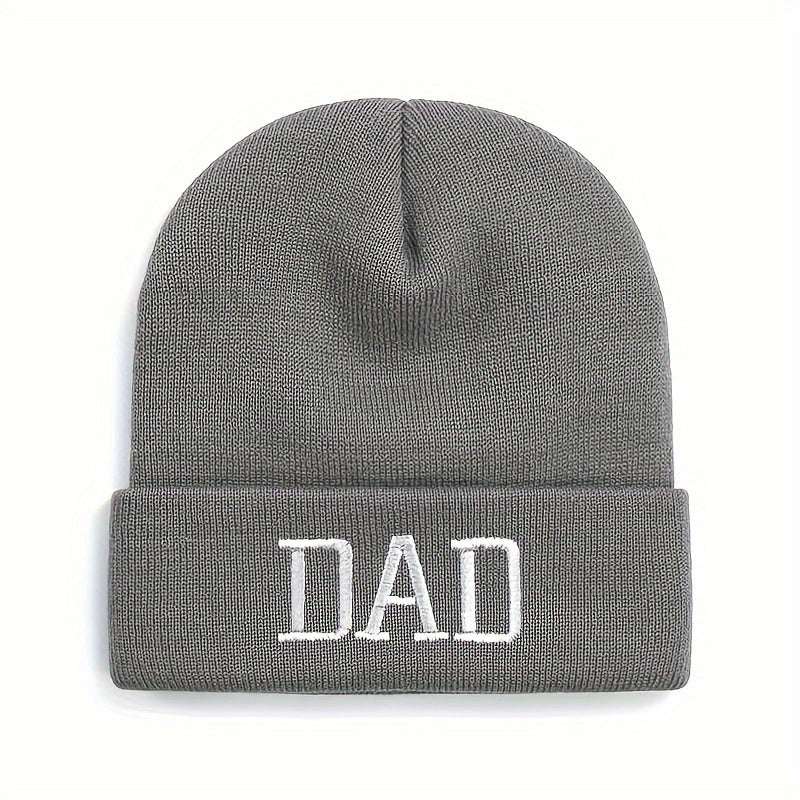 DAD Embroidered Knitted Hat Winter Warm Hip Hop Beanie Hat