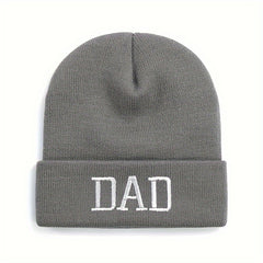 DAD Embroidered Knitted Hat Winter Warm Hip Hop Beanie Hat