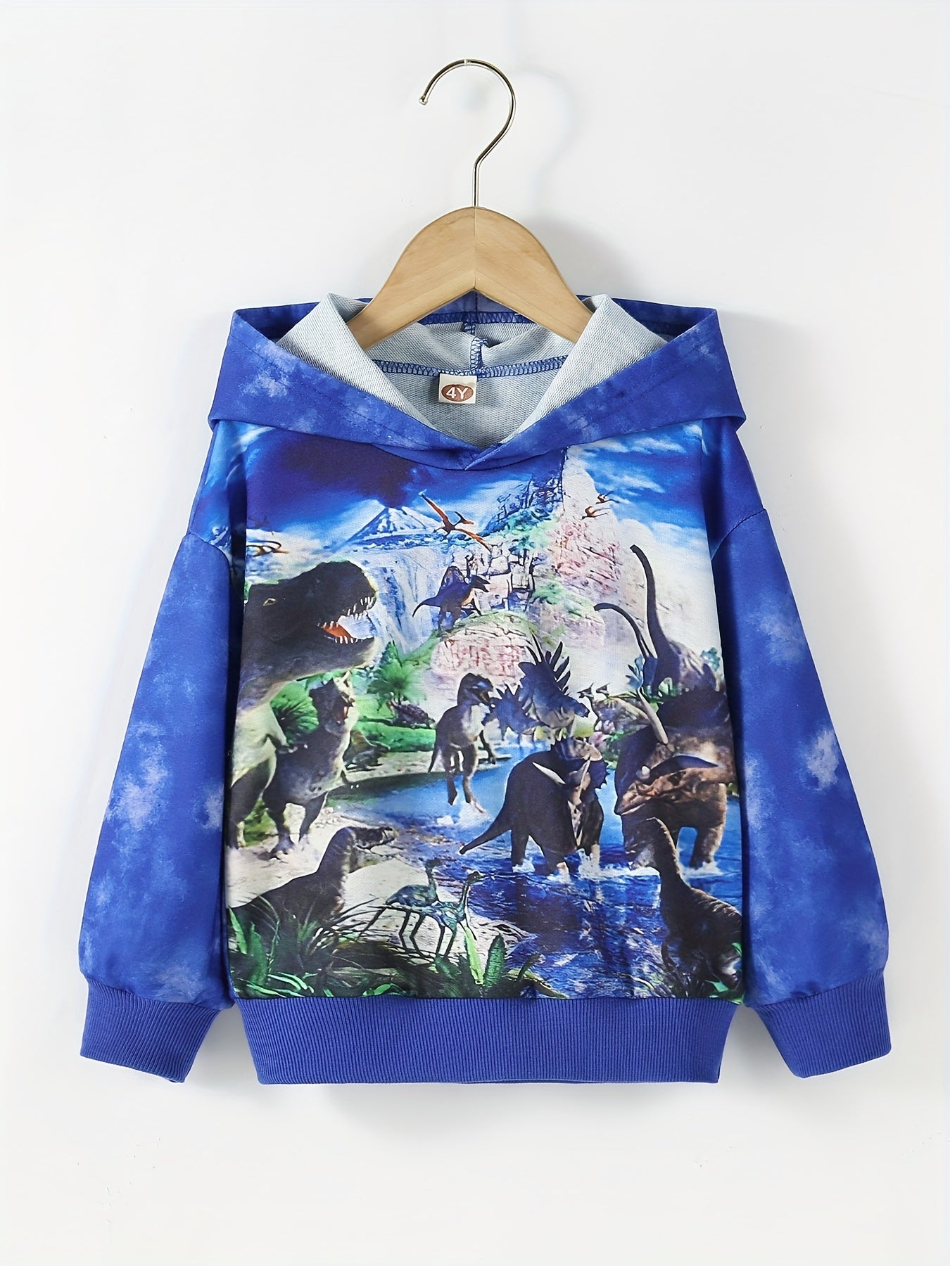 Dinosaur 3D Print Boys Hoodie Spring Fall Kids Sweatshirt