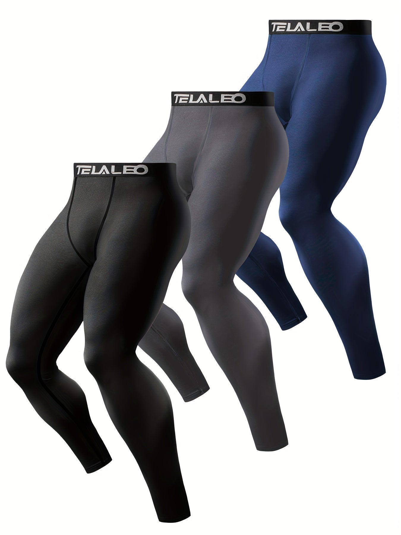 3 Pack Men's Compression Pants Leggings Sports Tights Performance