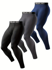 3 Pack Men's Compression Pants Leggings Sports Tights Performance