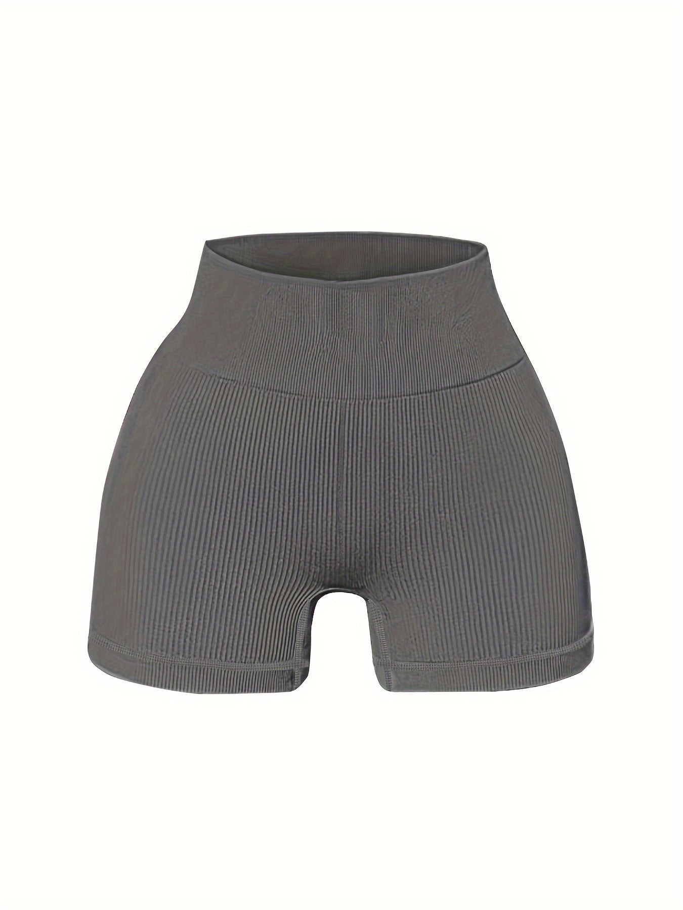 3pc High Waist Ribbed Yoga Biker Shorts Women's Activewear