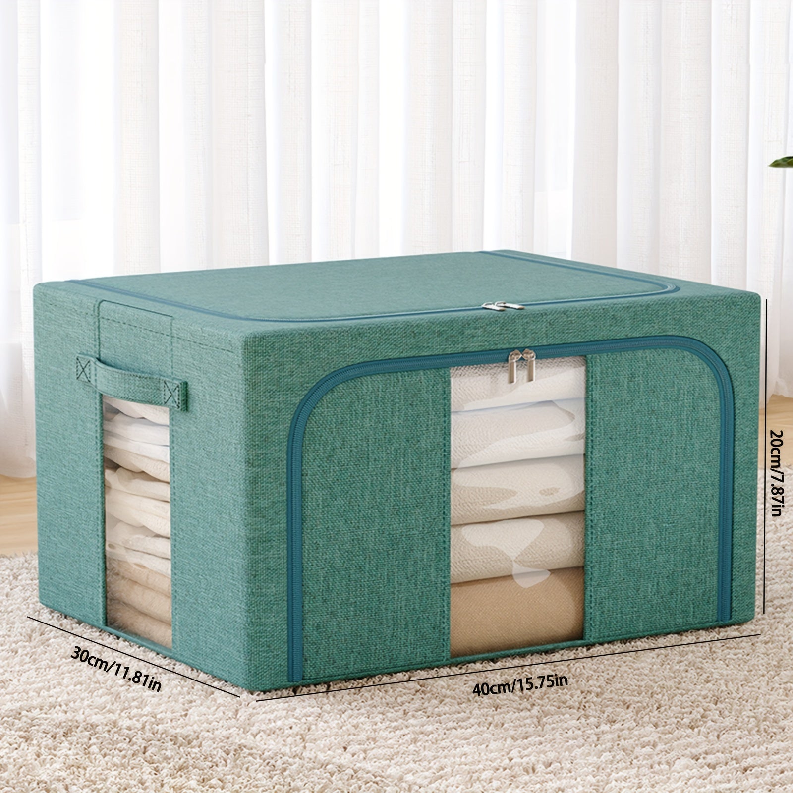 Large Capacity Storage Bag with Handles Portable Folding Clothes Storage Box
