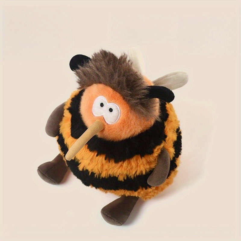 Bumblebee Plush Toy, Soft Stuffed Animal with Expressive Eyes