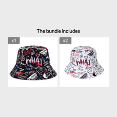 Men's Hip Hop Bucket Hat Graffiti Print