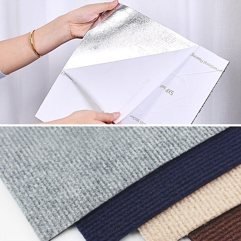 20pcs Modern Style Carpet 30x30cm Self Adhesive Ground Mat Decor