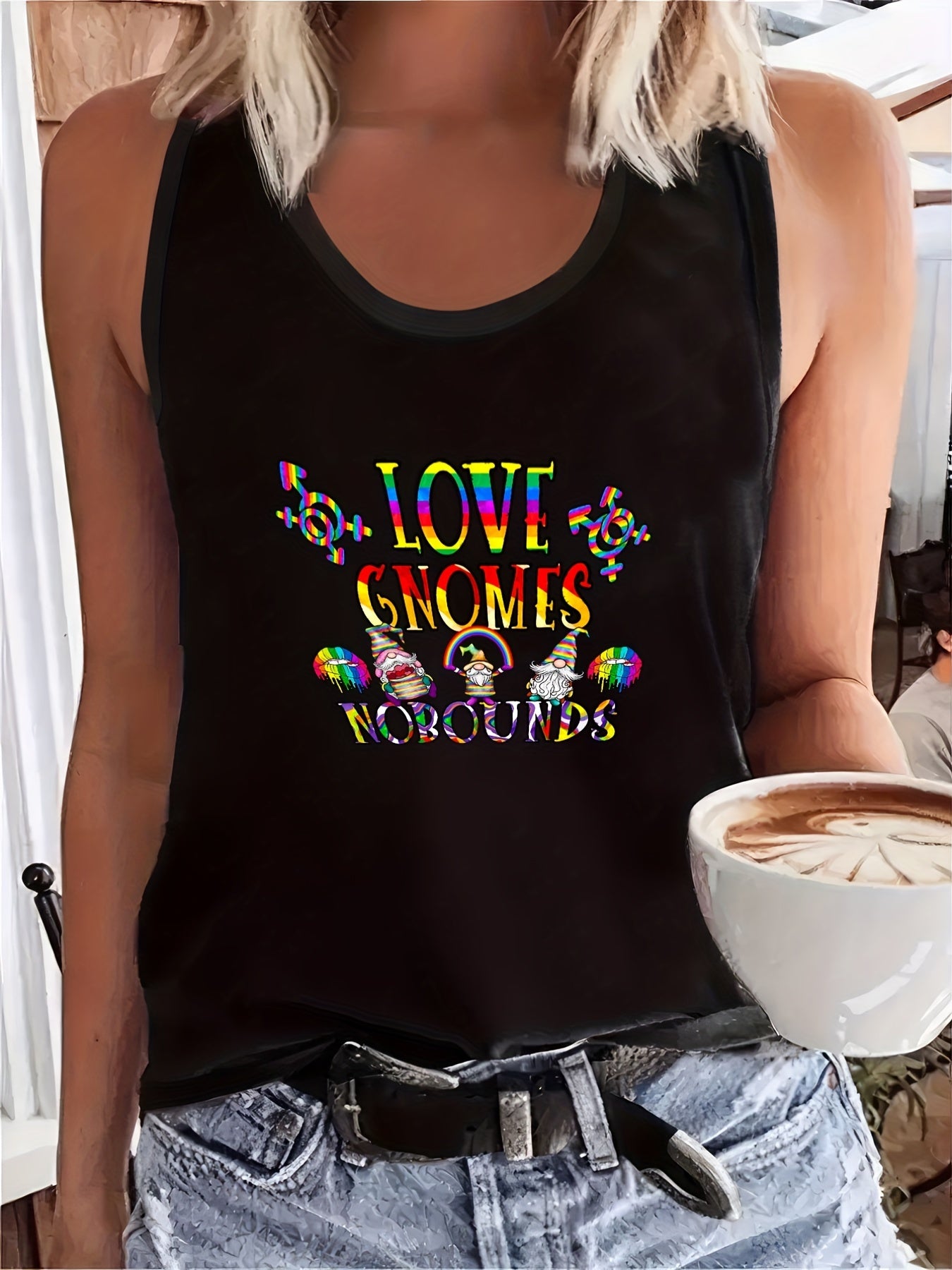 LGBT Casual Tank Top Women's Plus Graphic Print Funny Tank Top