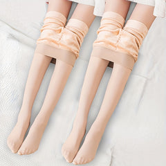 Plush Lined High Waist Footed Pantyhose Women's Stockings