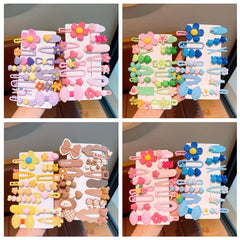 14pcs Girls Cartoon Colorful Hair Clip Girls Candy Hairpin